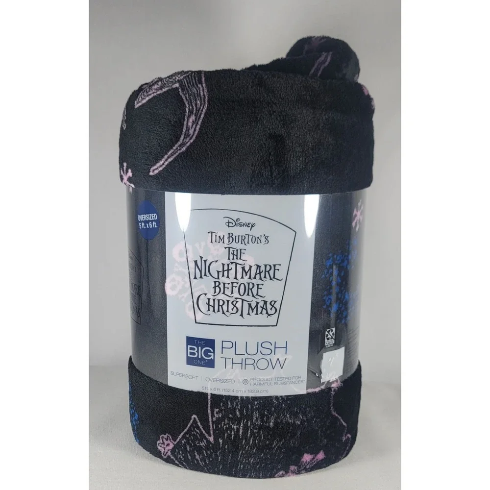The Big One Oversized Nightmare Before Christmas Plush Throw Blanket - 5ft x 6ft